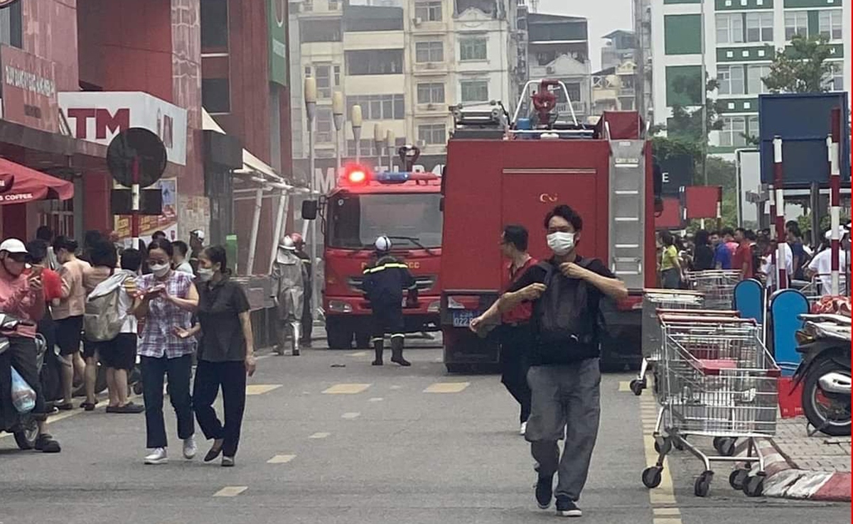 Dozens of firefighters and two fire engines are dispatched to the scene