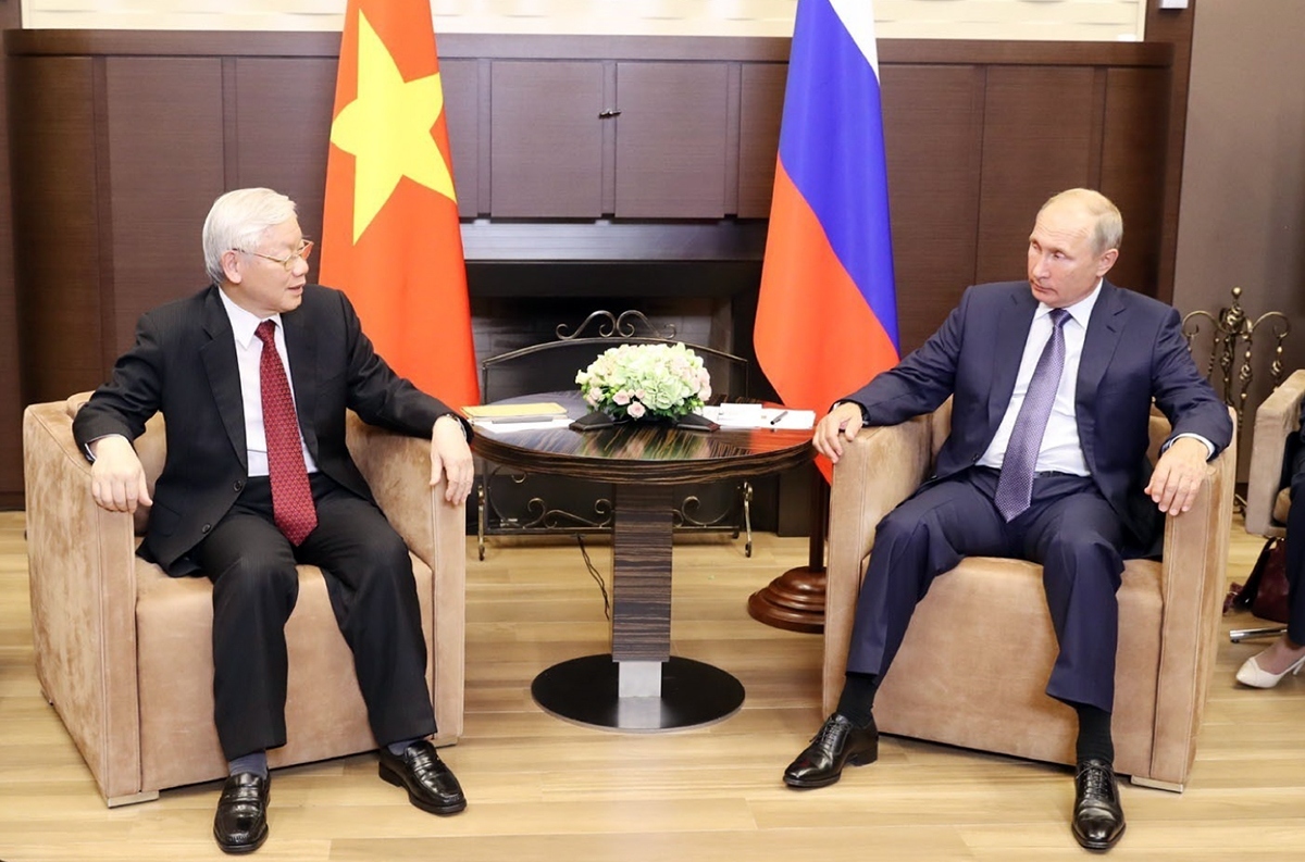 During the Party chief’s visit to Russia in 2018, the two leaders agree to exert maximum efforts to develop the bilateral comprehensive strategic partnership in a deeper and more effective manner. (Photo: VNA)