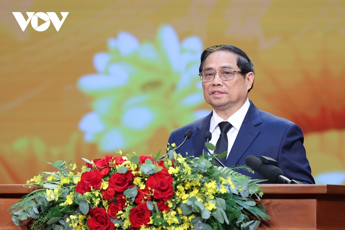 Prime Minister Pham Minh Chinh speaks at the conference