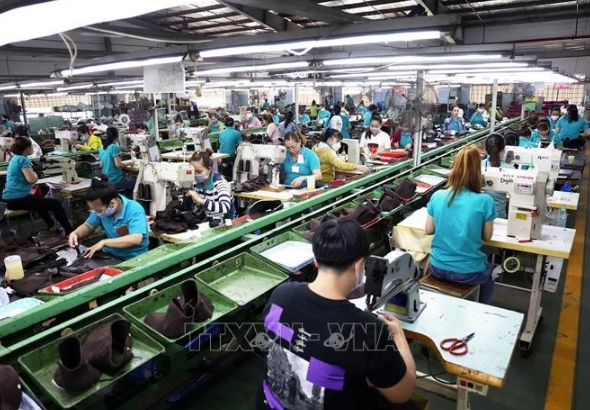 At an apparel factory in Ho Chi Minh City