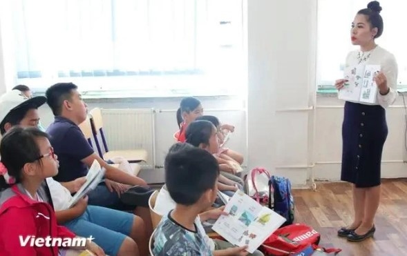 At a summer Vietnamese language class in Prague, the Czech Republic.