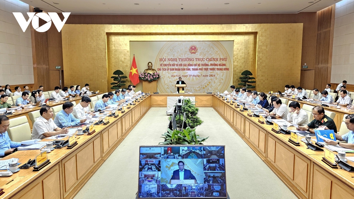 Delegates attending the meeting in Hanoi on July 19