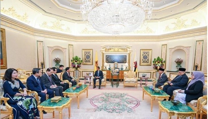 At the meeting between NA Vice Chairman Nguyen Khac Dinh and Sultan of Brunei Haji Hassanal Bolkiah in Bandar Seri Begawan