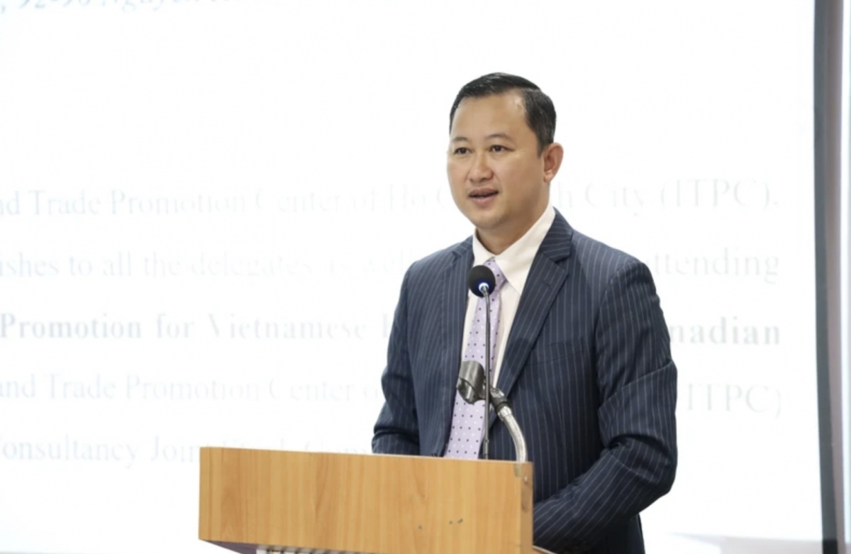 Tran Phu Lu, director of the Investment and Trade Promotion Centre of Ho Chi Minh City, speaks at the event (Photo: VNA)