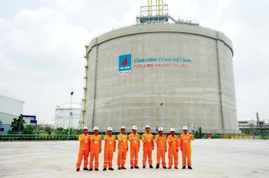 A LPG storage tank at PV GAS Vung Tau Terminal