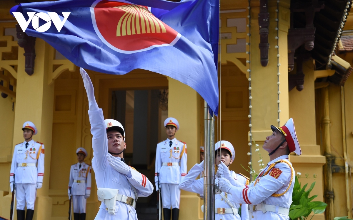 The ASEAN flag-raising ceremony is held to honour the common values and commitments of the bloc to their people.