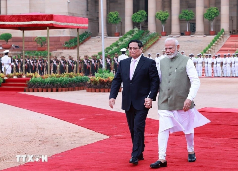 The visit is expected to contribute to consolidating political trust, deepening all-around cooperation, and making the Vietnam-India Comprehensive Strategic Partnership more substantive and effective in terms of politics, diplomacy, security, defence, economy, trade, and investment. (Photo: VNA)