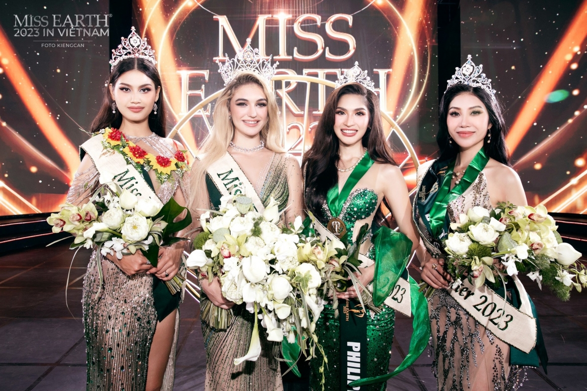 The winners of the Miss Earth 2023 pageant held in Vietnam. (Photo courtesy of the organisers)
