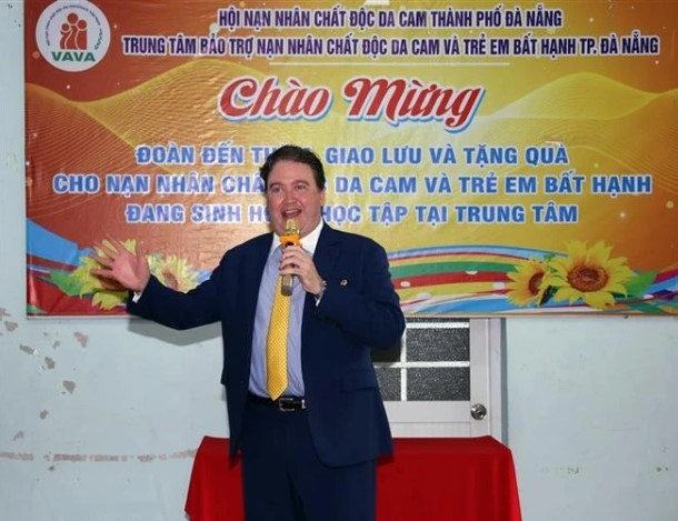 US Ambassador to Vietnam Marc Knapper speaks at the event.