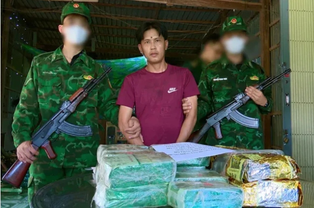 Tran Van Men at the border guard station