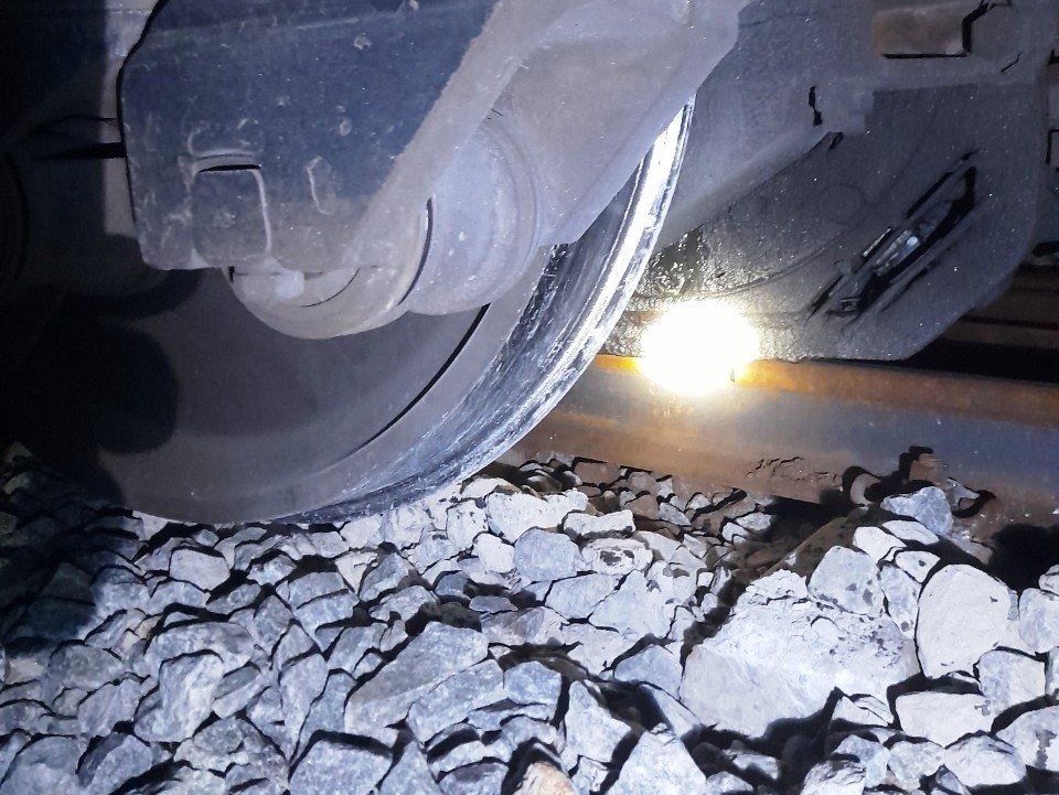 The train's wheels have completely derailed from the tracks. (Photo: TPO)