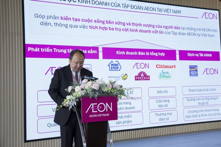 Furusawa Yasuyuki, general director of AEON Vietnam, speaks at the event