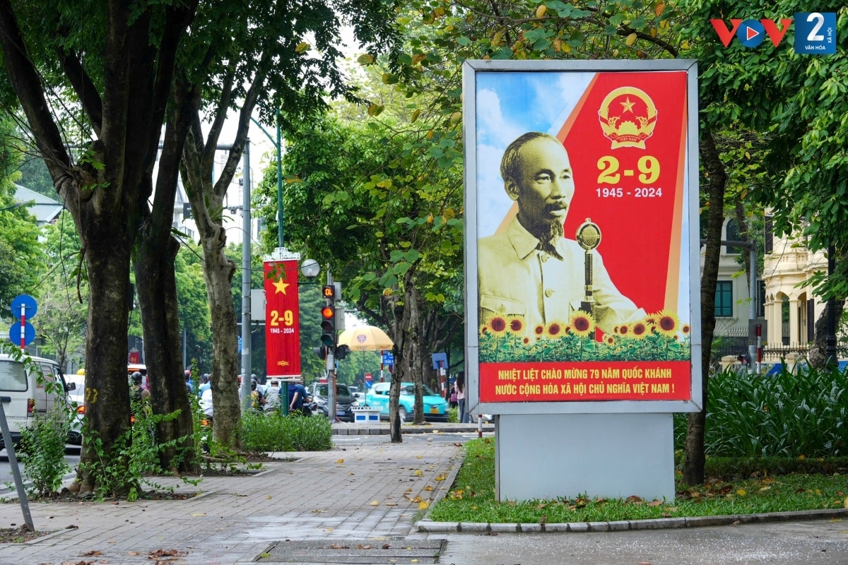 A street in Hanoi in early September 2024, marking 79 years of Vietnam's National Day