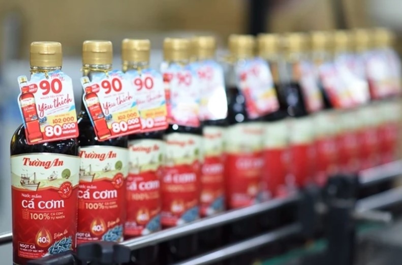KIDO fish sauce products on a store shelf (Photo courtesy of the company)