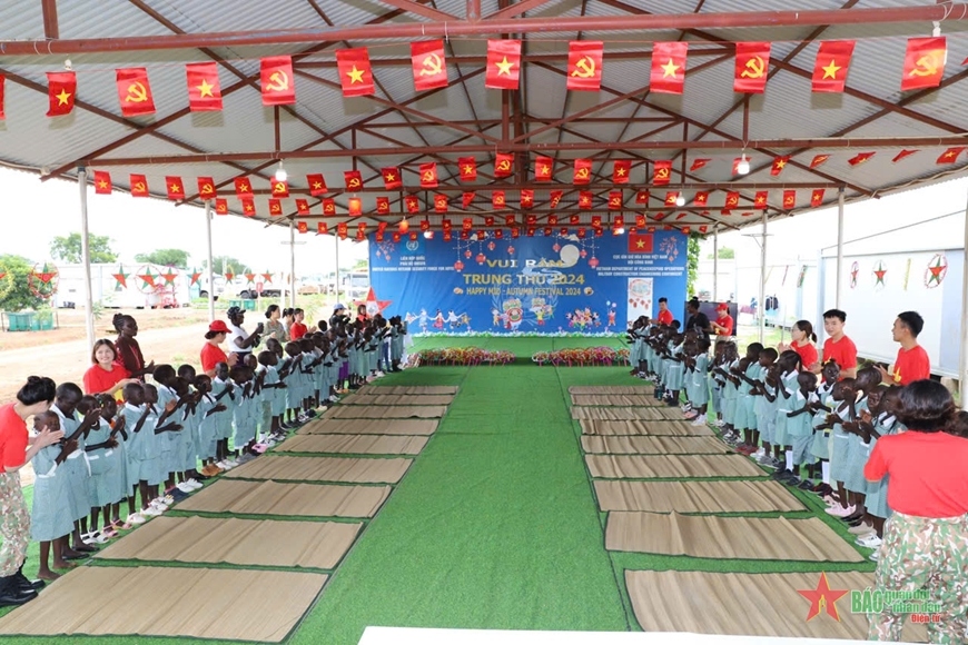 Around 200 African children take part in the event.