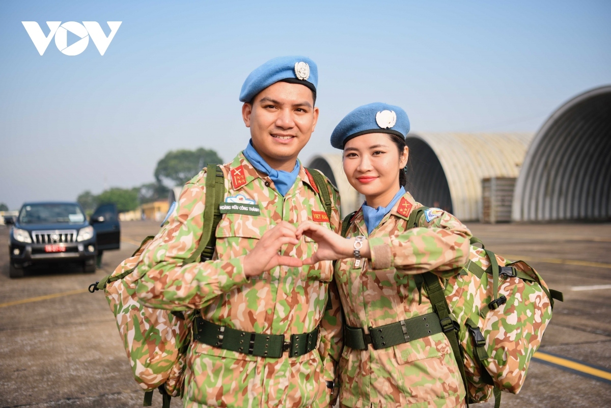 The couple share that they feel lucky and happy as they plan to celebrate their first wedding anniversary while carrying out UN peacekeeping missions together.