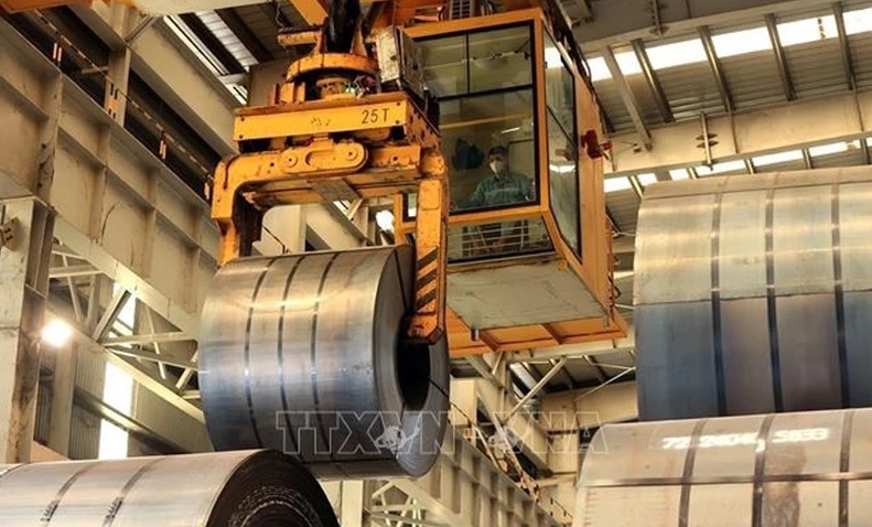 Steel products at Hoa Phat Dung Quat Steel Joint Stock Company.