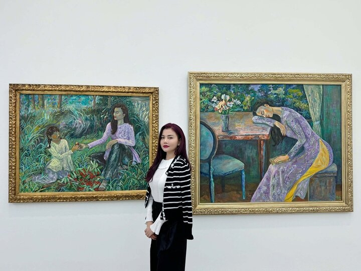 Le Trang is the only Vietnamese representative to feature at the "Art Collective: From the one to the many" exhibition in the UK. (Photo: vtcnews.vn)