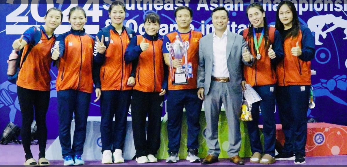 Vietnam secures top position in 2024 Southeast Asian wrestling championship. (Photo: sggp.org.vn)