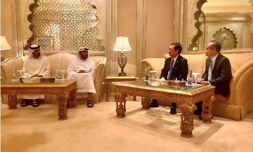 At  the working session between Minister of Science and Technology Huynh Thanh Dat and Deputy Minister of Industry and Advanced Technology of the UAE Omar Al Suwaidi (Photo: The Ministry of Science and Technology)