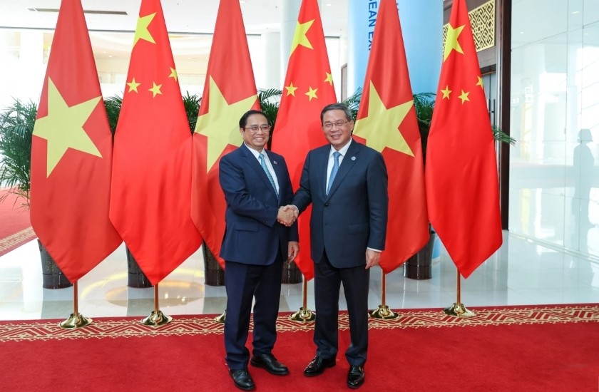 Prime Minister Pham Minh Chinh and Chinese Premier Li Qiang in Nanning City, Guangxi, China, September 2023 (Photo:VGP)