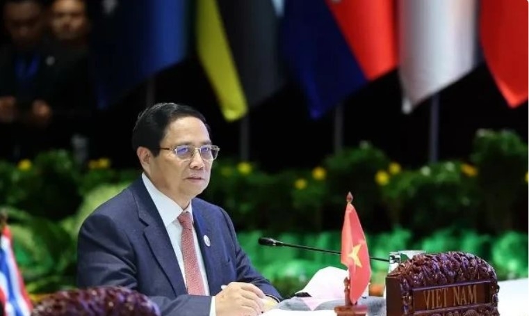 Prime Minister Pham Minh Chinh at the second Asia Zero-Emission Community (AZEC) Leaders’ Meeting (Photo: VNA)