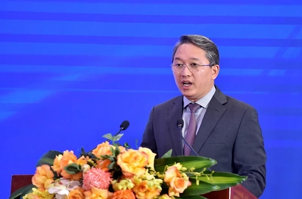 Minister of Justice Nguyen Hai Ninh speaks at the event (Photo: baochinhphu.vn)