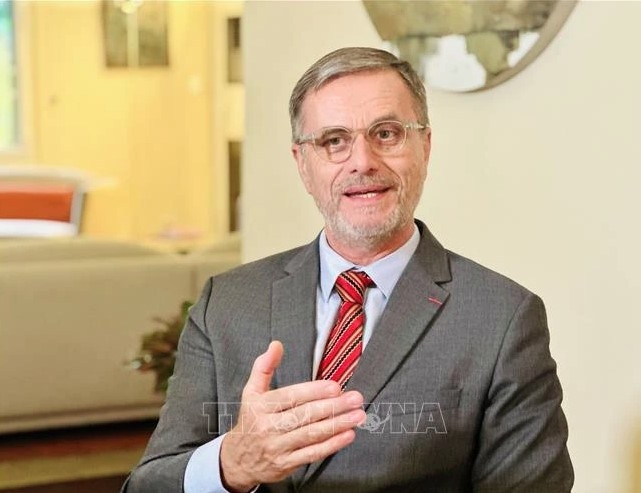 French Ambassador to Vietnam Olivier Brochet (Photo: VNA)