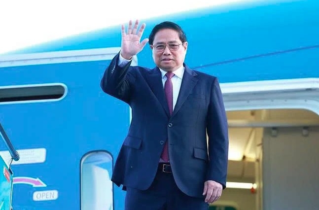 Prime Minister Pham Minh Chinh leaves Hanoi for the expanded BRICS Summit in Russia on October 23 morning. Photo: VNA