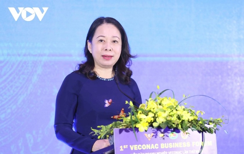 Vice President Vo Thi Anh Xuan speaks at the event