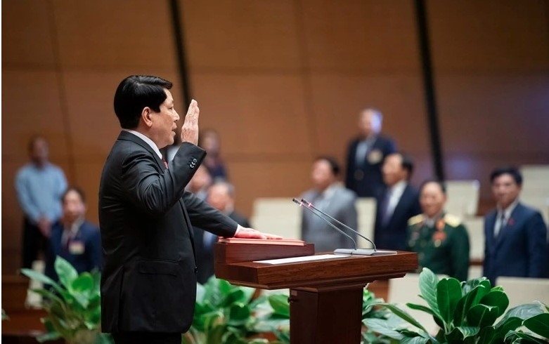  New State President Luong Cuong takes the oath in front of the National Assembly and people throughout the nation 
