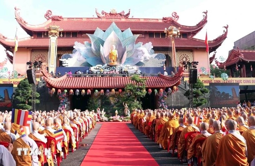 The celebration of Buddha’s birthday in Buddhist Calendar 2568 (2024) at Viet Nam Quoc Tu (National Pagoda of Vietnam) in Ho Chi Minh City.