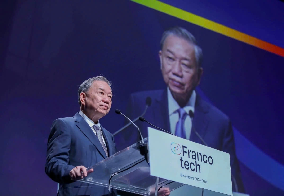 Party General Secretary and President To Lam addresses FrancoTech forum in Paris as part of the 19th Francophonie Summit