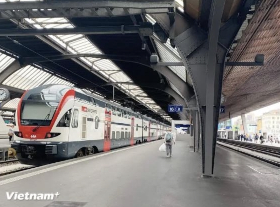 A high-speed railway line in Europe.
