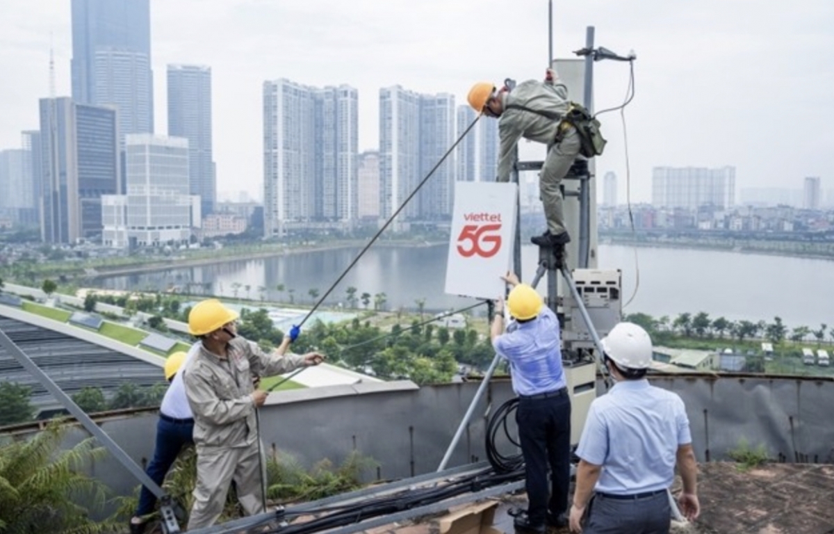 A 5G transmission station by Viettel Group in Hà Nội. ( Photo courtesy of Viettel Group)