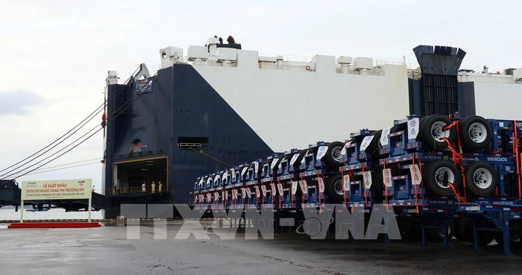 Container chassis products are manufactured in Vietnam (Photo: VNA)
