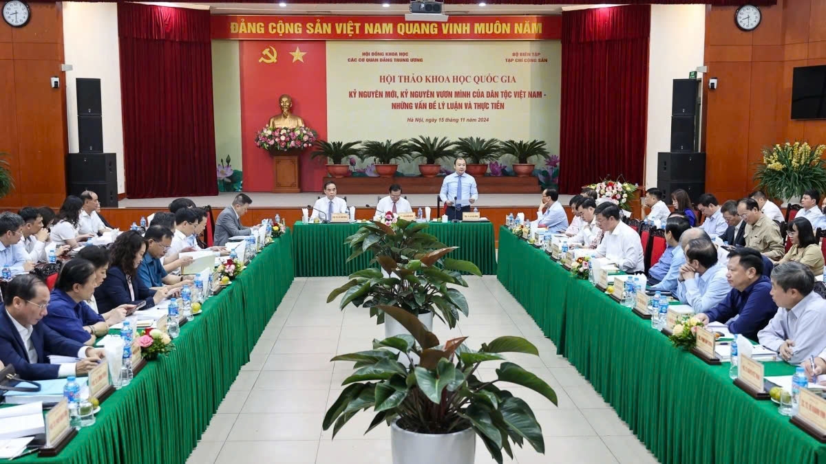 Delegates attend the conference in Hanoi.