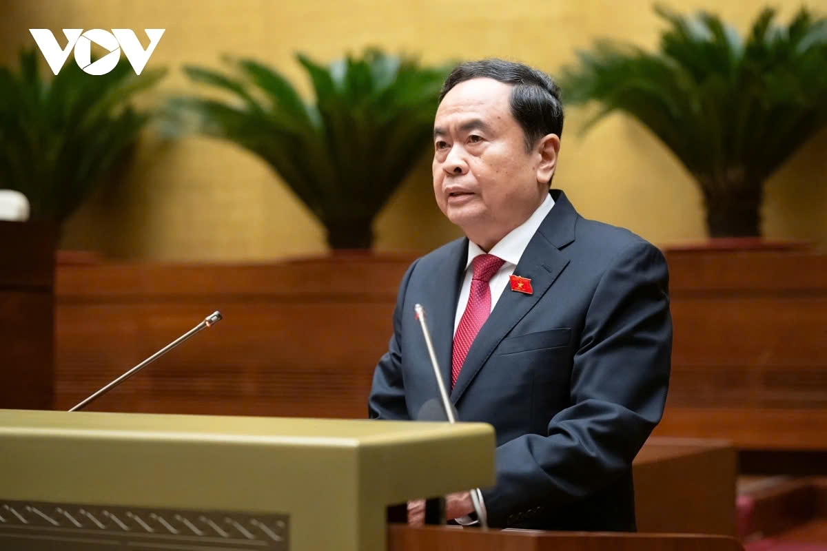 National Assembly Chairman Tran Thanh Man speaks at the closing ceremony of the legislature's year-end session in Hanoi on November 30