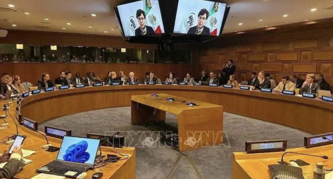 An overview of the high-level event organised by the UN Office on Drugs and Crime (UNODC) on the occasion of the International Day for Prevention and Fighting All Forms of Transnational Organised Crime (November 15). (Photo: VNA)