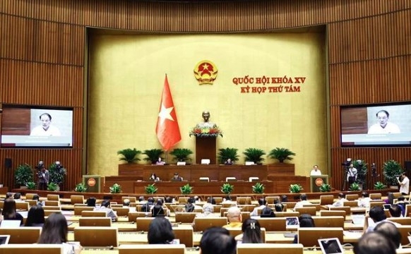 Lawmakers gather on November 1 morning as part of the 15th National Assembly (NA)’s 8th session. (Photo: VNA)