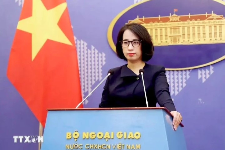 Spokeswoman of the Ministry of Foreign Affairs Pham Thu Hang (Photo: VNA)