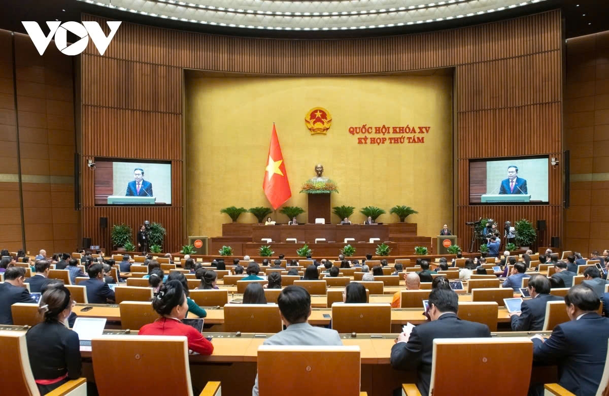 A panoramic view of the closing ceremony of the National Assembly's year-end session