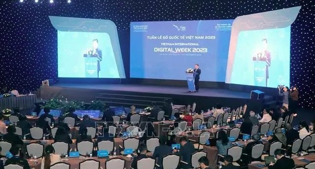 An overview of the 2023 Vietnam International Digital Week's opening ceremony