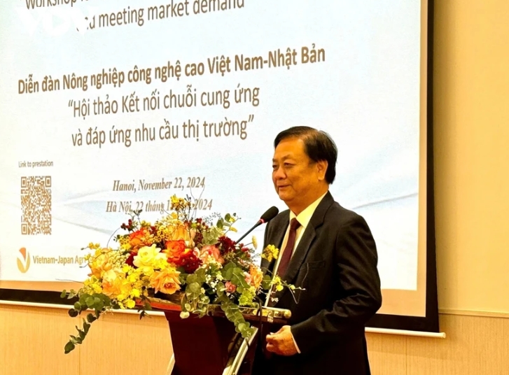 MARD Minister Le Minh Hoan speaks at the event