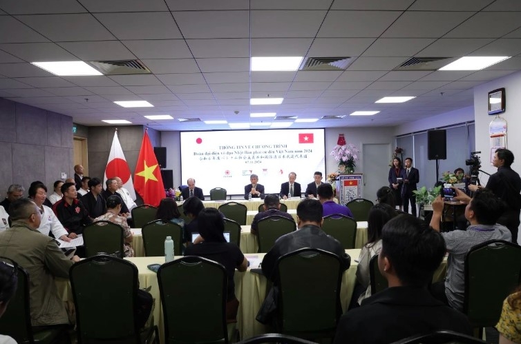 At the press conference 