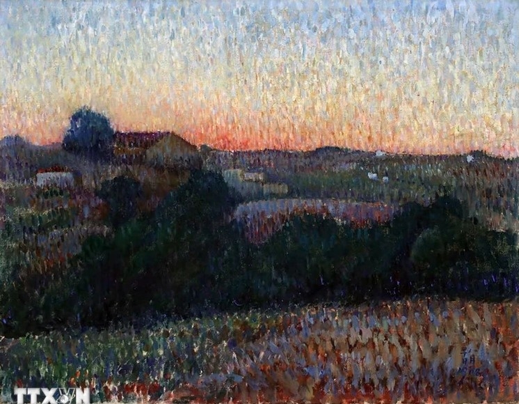 "Hillsides in Deli Ibrahim (Algiers)" oil painting 