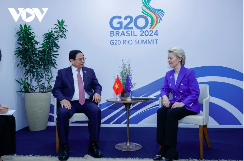 PM Pham Minh Chinh and President of the European Commission (EC) Ursula von der Leyen