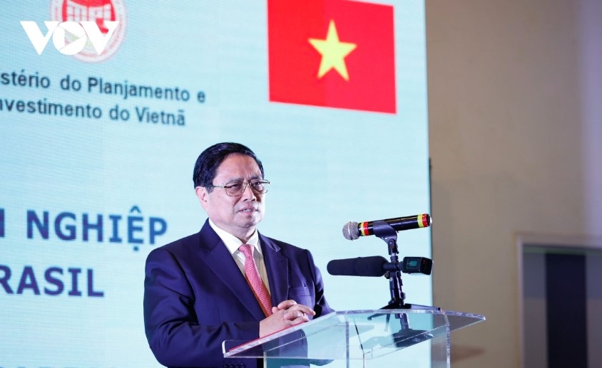 Prime Minister Pham Minh Chinh speaks at the event