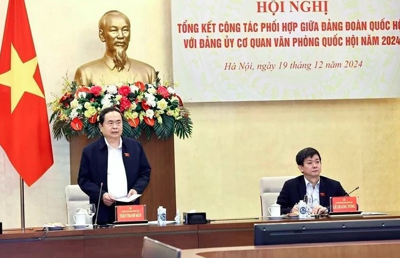 National Assembly Chairman Tran Thanh Man speaks at the conference (Photo: VNA)