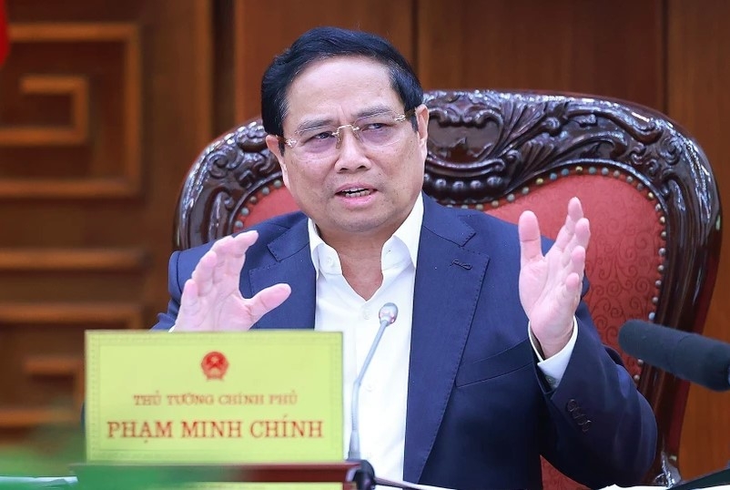 Prime Minister Pham Minh Chinh addresses the meeting (Photo: VNA)